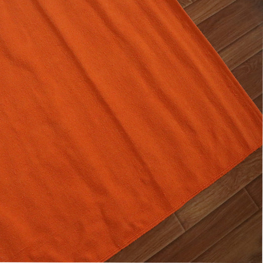 Cotton Woven Plain Orenge Dana Dhurrie