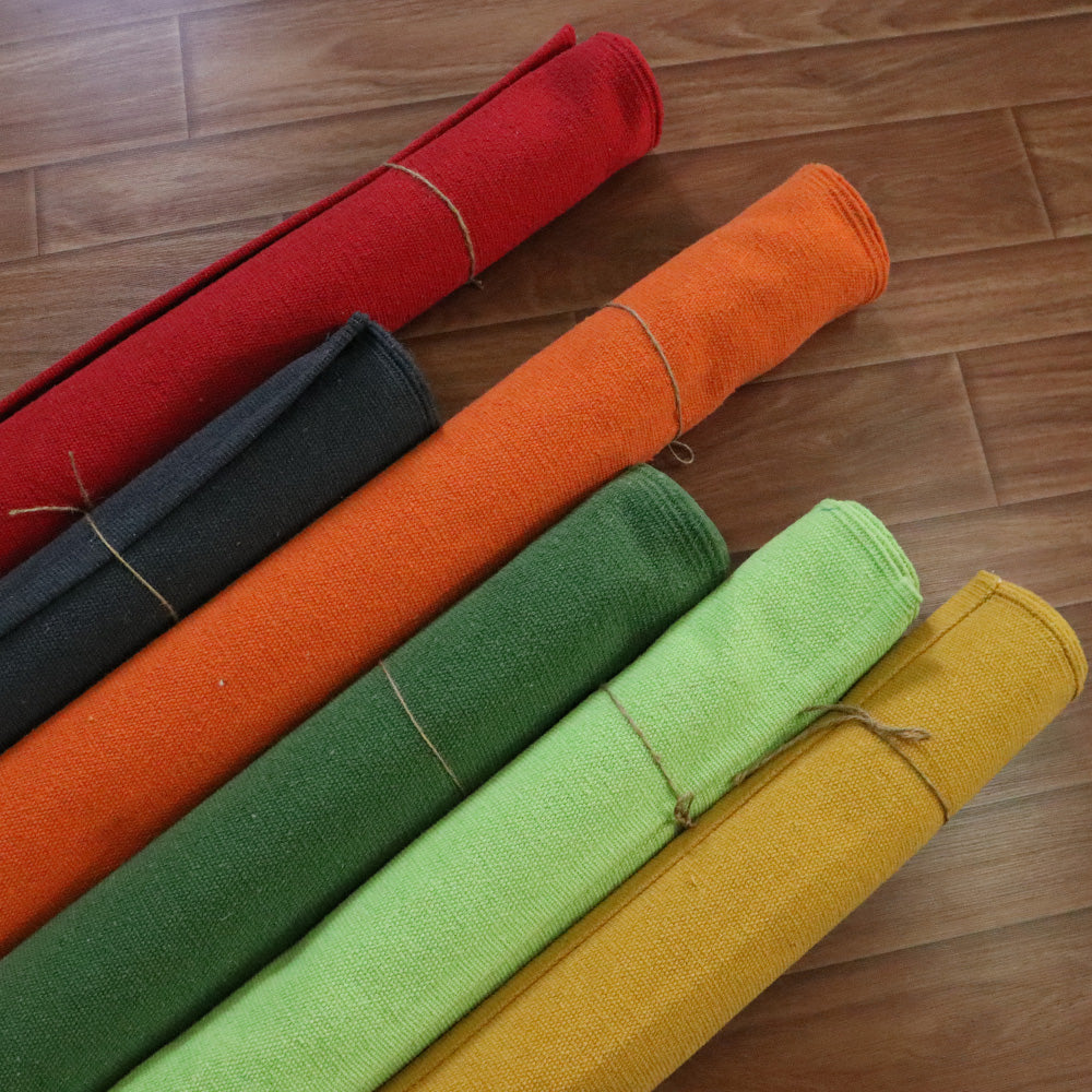 Cotton Woven Plain Orenge Dana Dhurrie