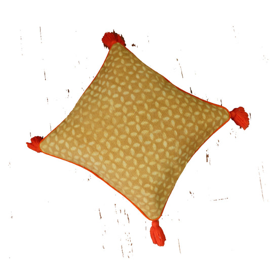 Cotton Noorie Dabu Print Woven Dhurrie Cushion Cover