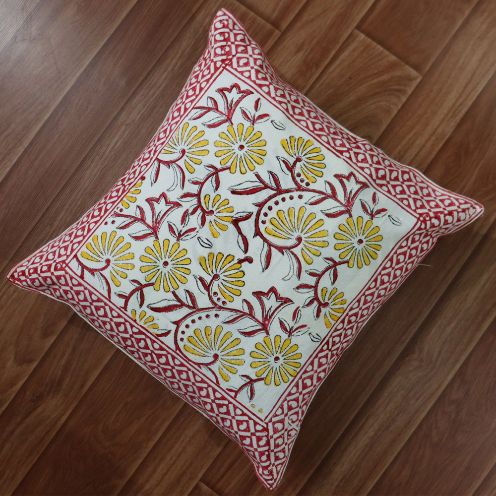 Cotton Hema Block Printed Cushion Cover