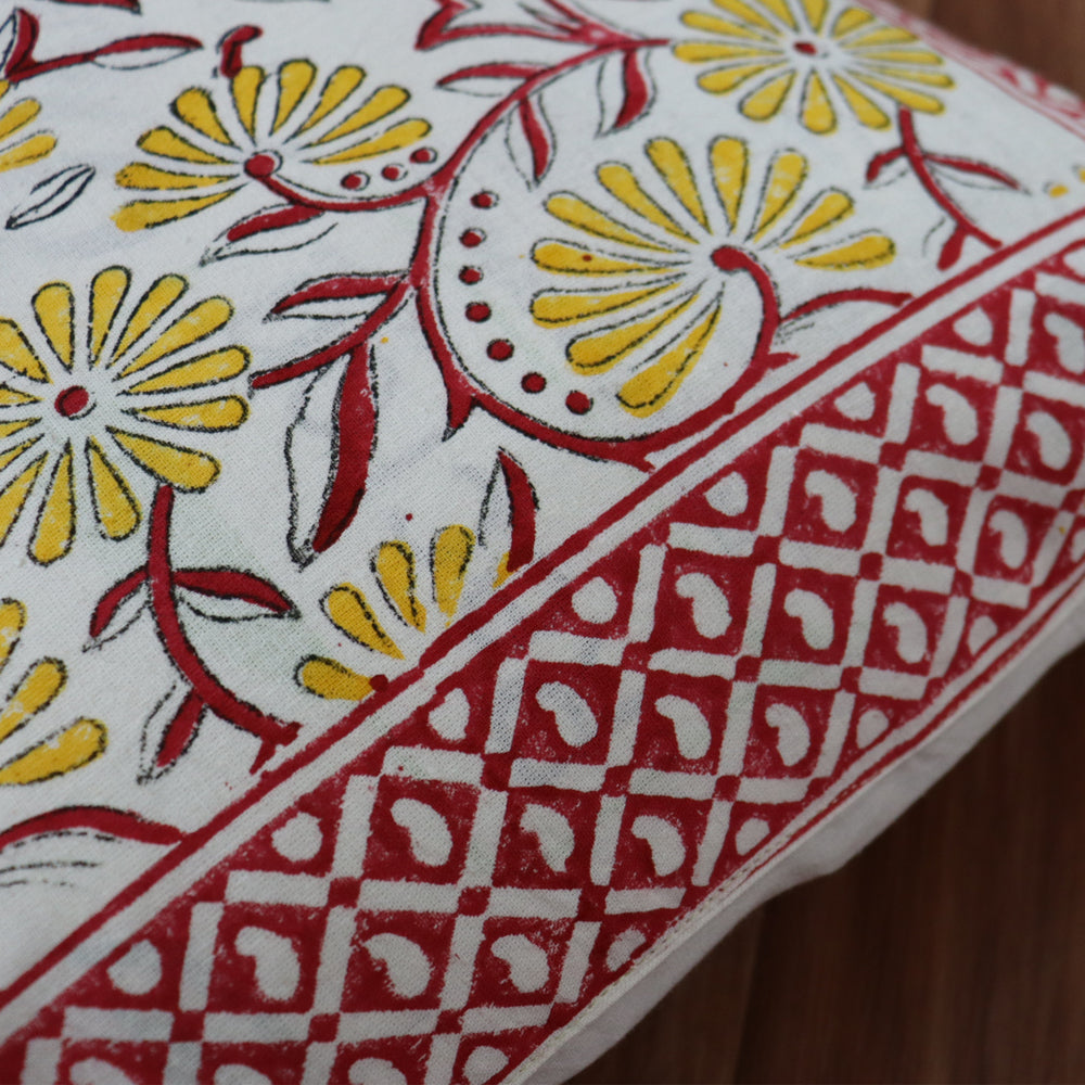 Cotton Hema Block Printed Cushion Cover