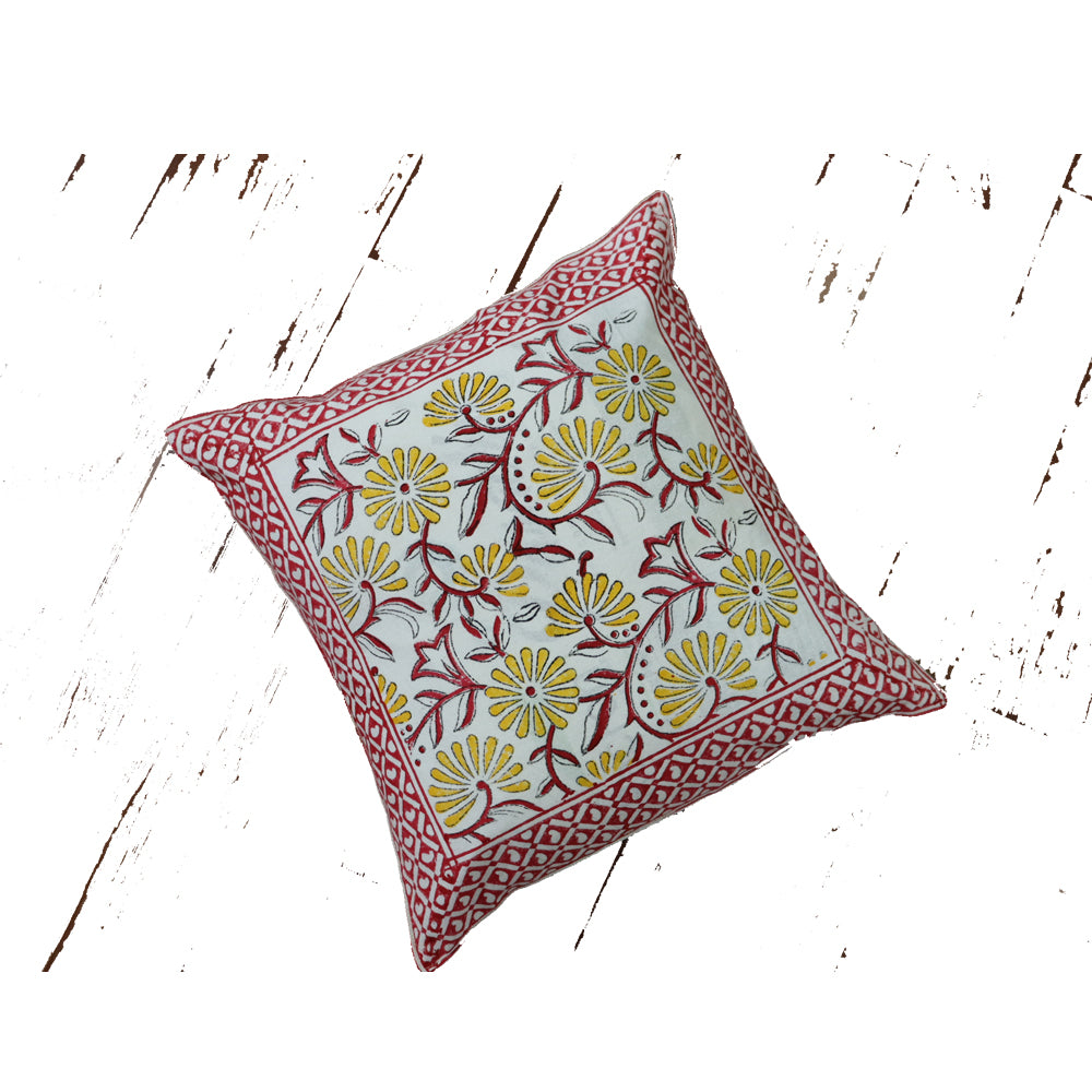 Cotton Hema Block Printed Cushion Cover
