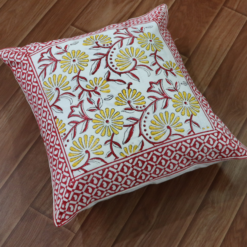 Cotton Hema Block Printed Cushion Cover