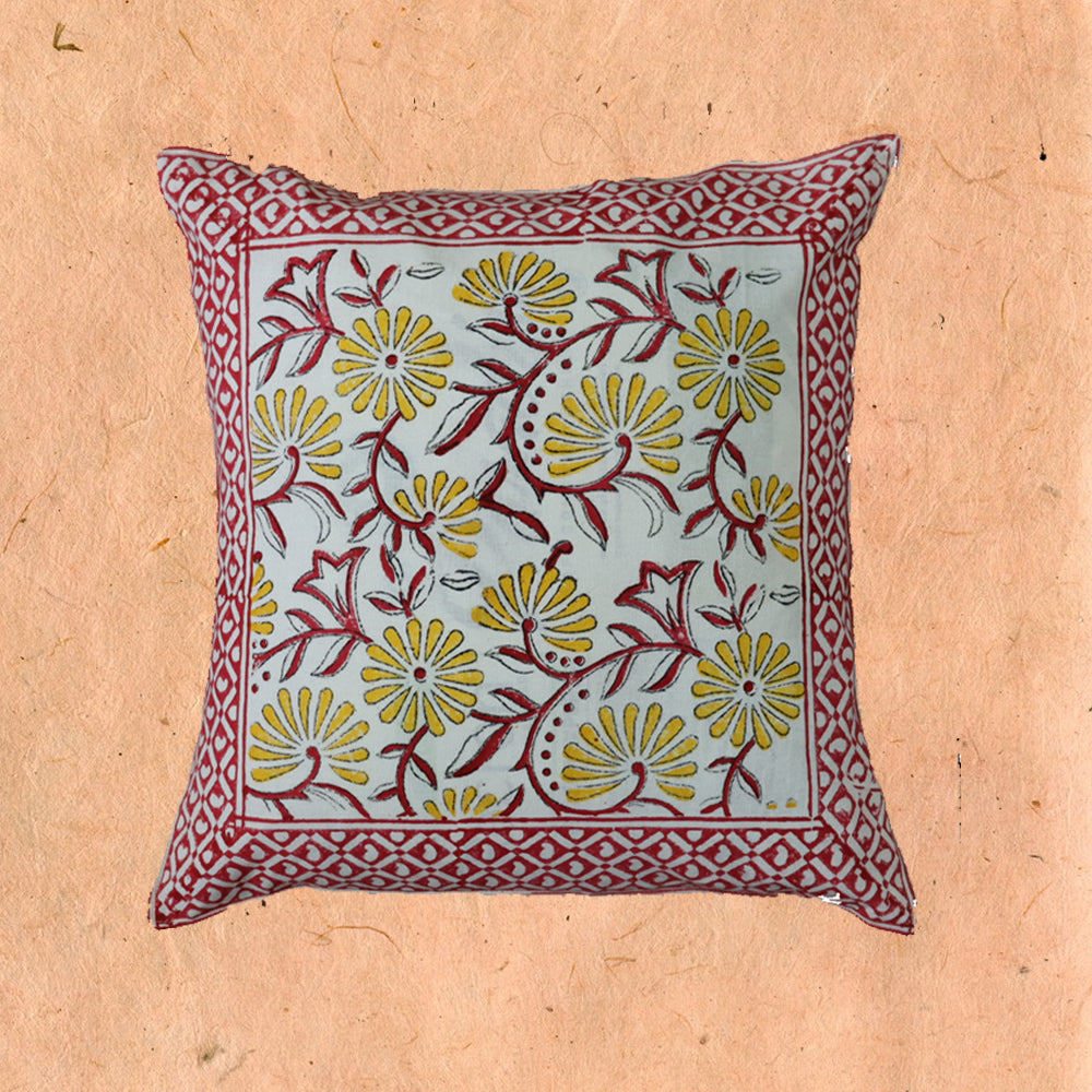 Cotton Hema Block Printed Cushion Cover
