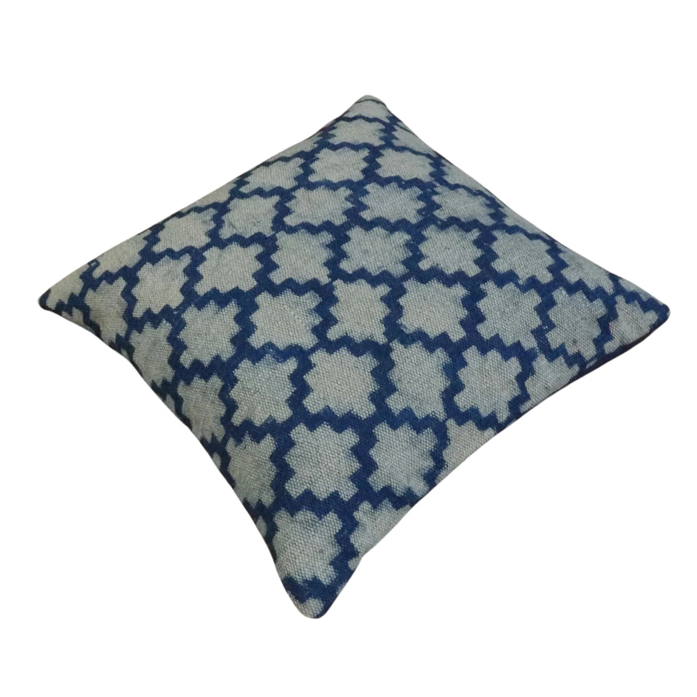 Aradhya Indigo Cushion Cover - 16x16 Inches
