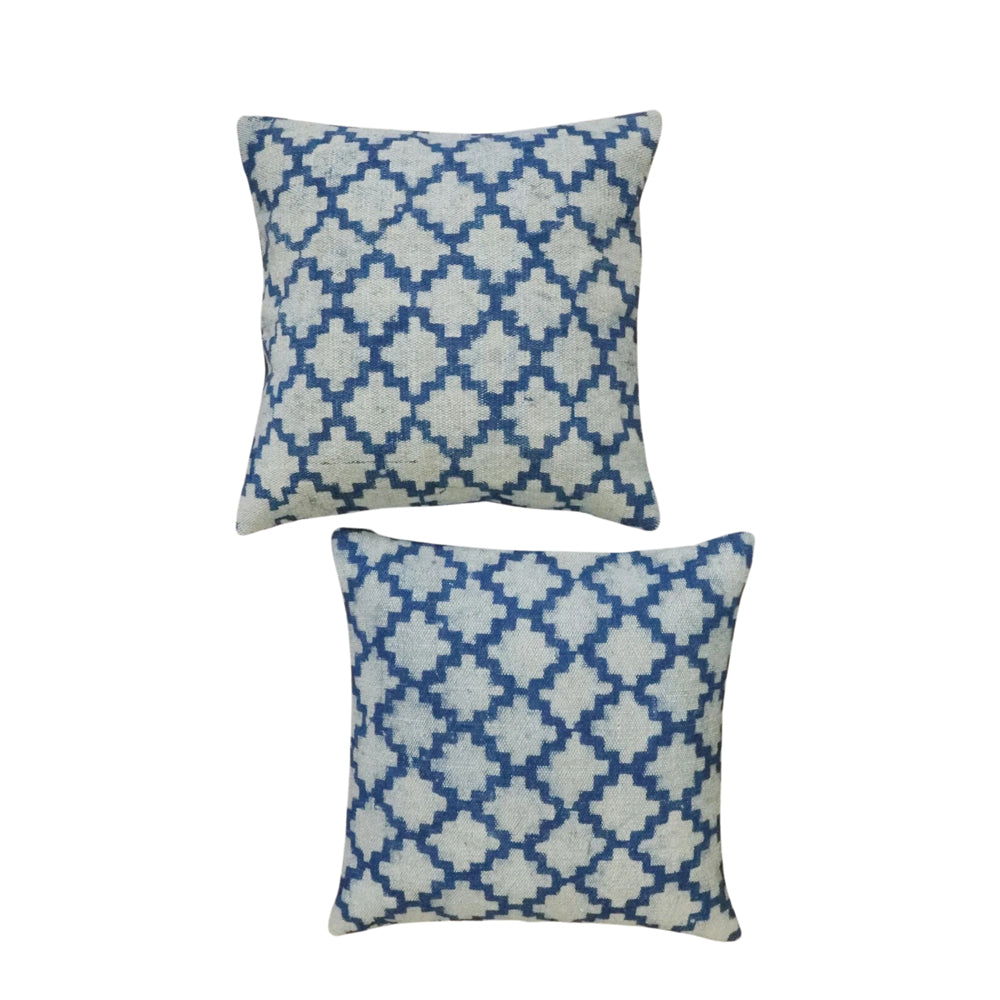 Aradhya Indigo Cushion Cover - 16x16 Inches