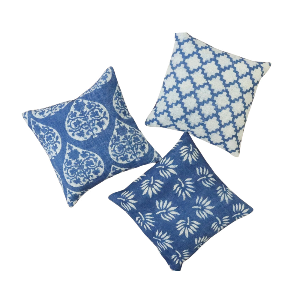 Aradhya Indigo Cushion Cover - 16x16 Inches