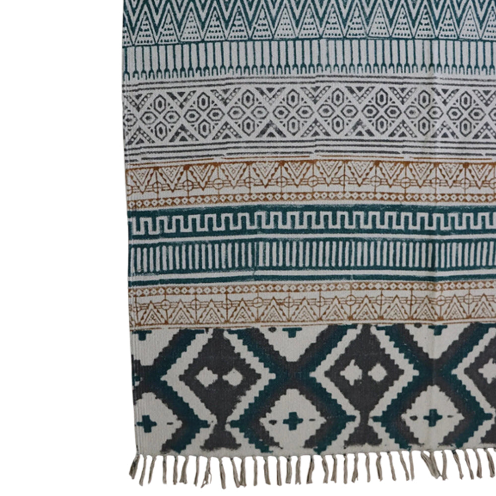 Arnav Cotton Block Printed Dhurrie