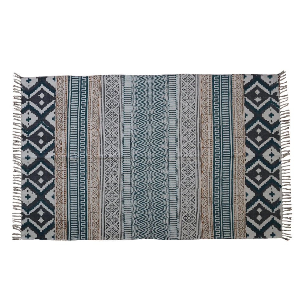 Arnav Cotton Block Printed Dhurrie