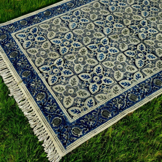 Eesha Woven Cotton Kalamkari Printed Dhurrie