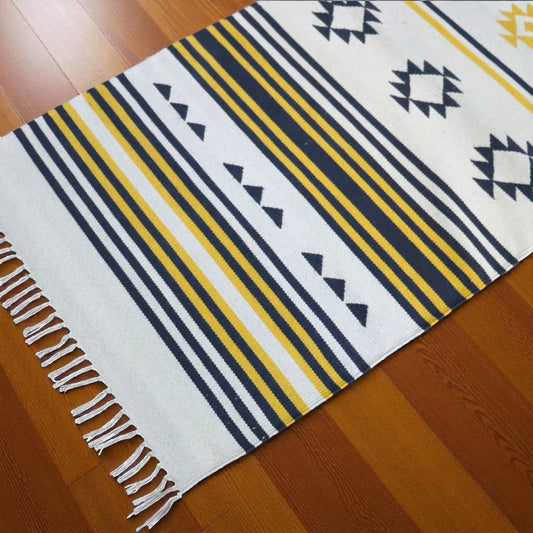 Woven Stars Dhurrie Runner 2x6 Feet