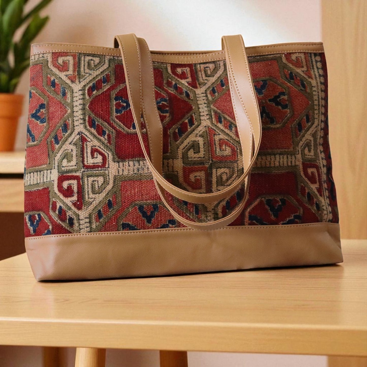 Vajra Kalamkari Dhurrie Bag