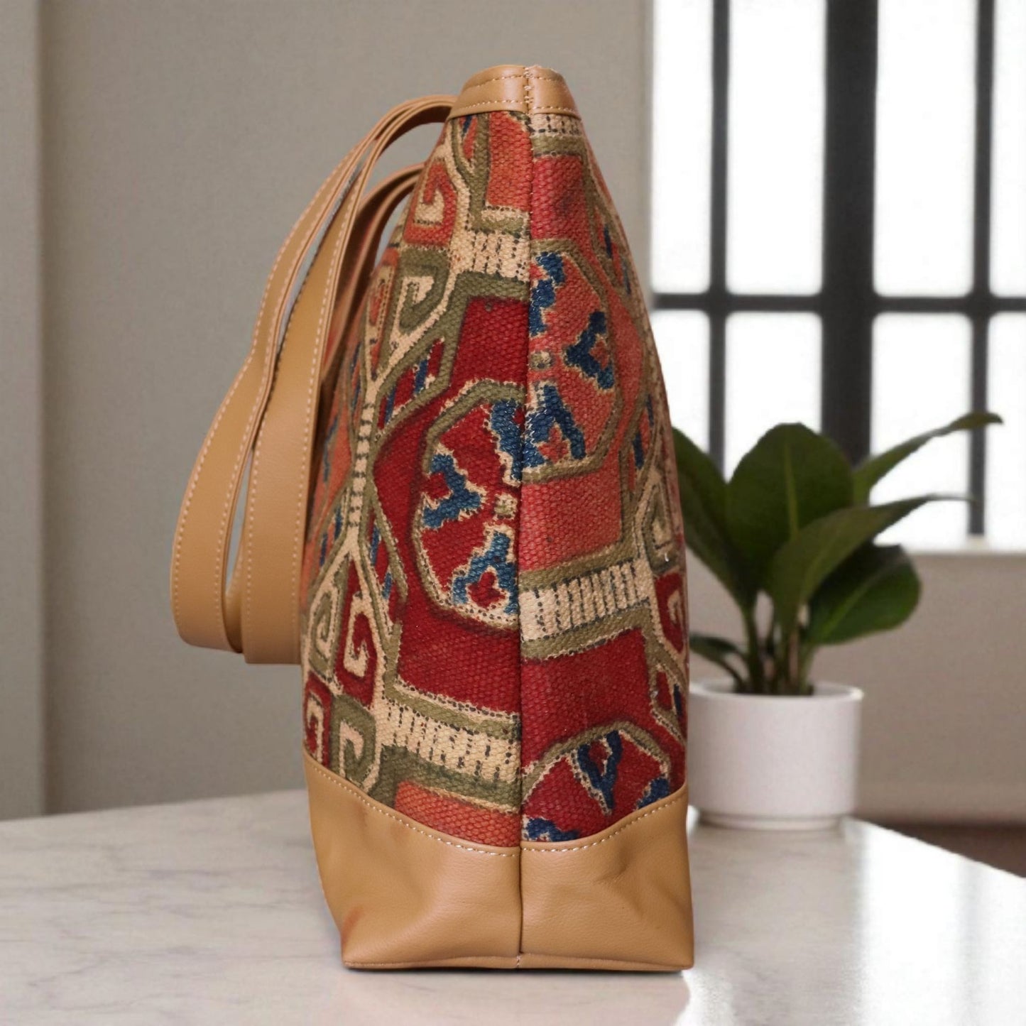 Vajra Kalamkari Dhurrie Bag