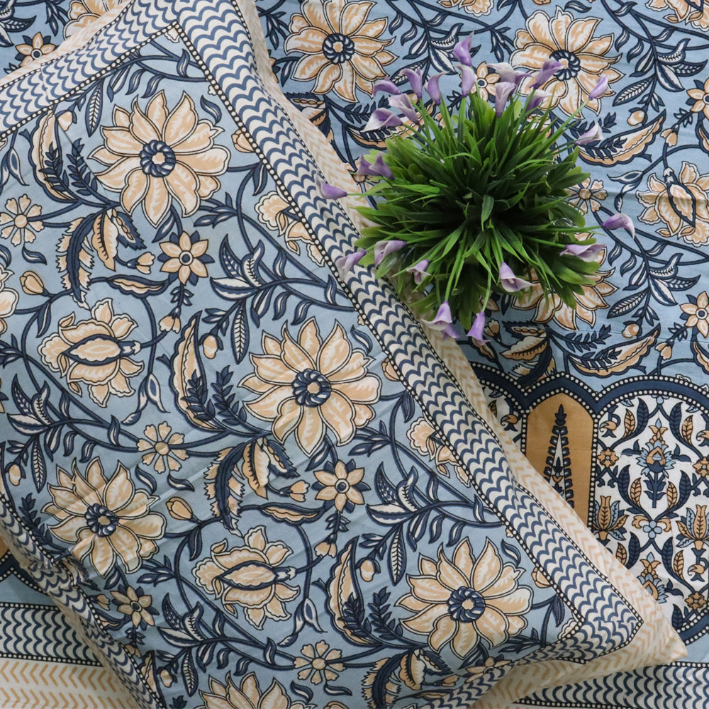 Block Printed Cotton Bedcover-03