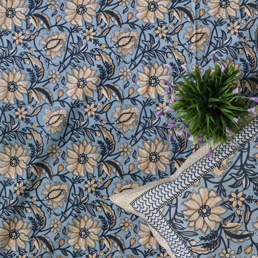 Block Printed Cotton Bedcover-03