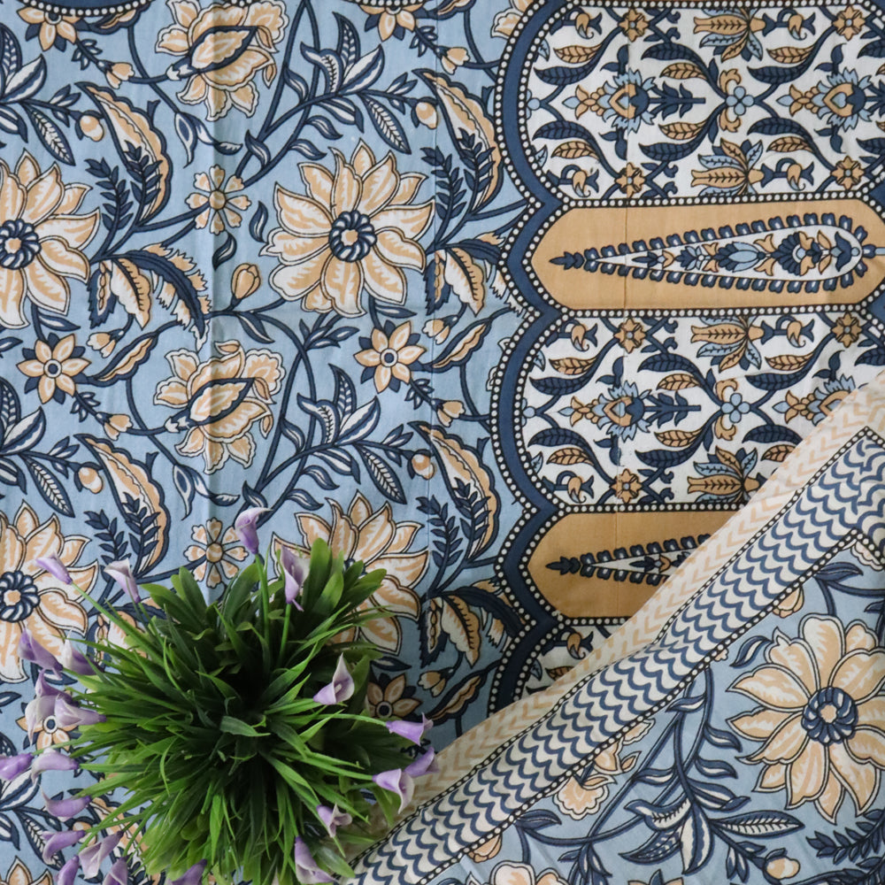 Block Printed Cotton Bedcover-03
