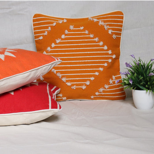 Cotton Dhurrie Cushion Cover 11(16X16 Inches)