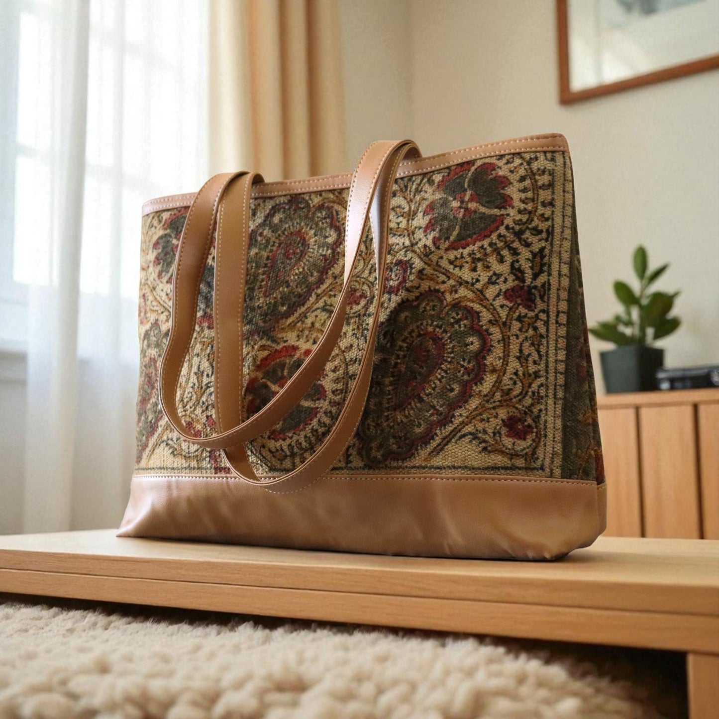 Neha Kalamkari Dhurrie Bag