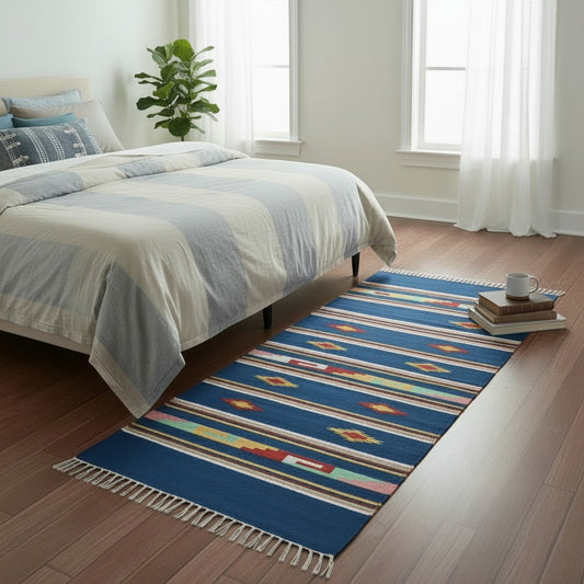 Peacock Blue Multi Color Runner