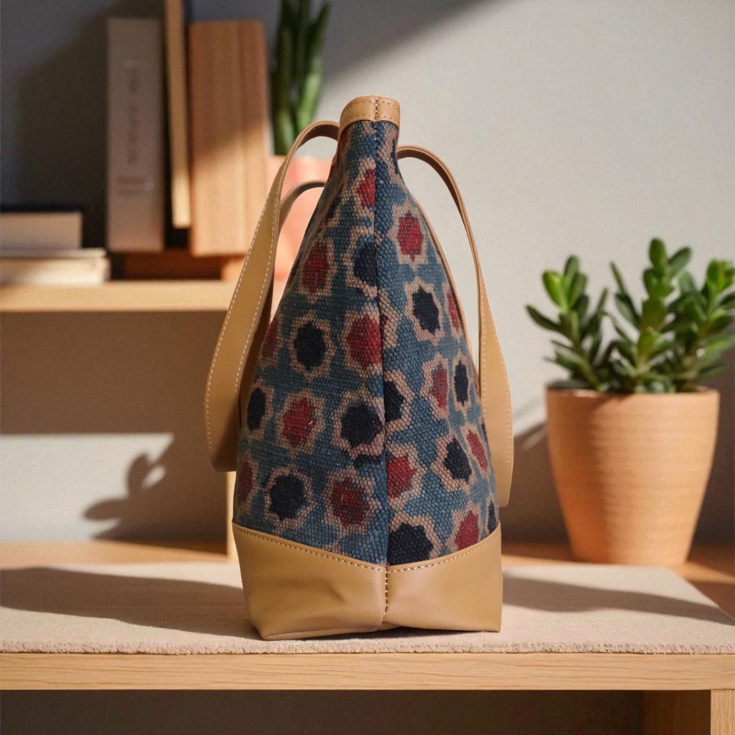 Ajrakh Daily Use Dhurrie Bag