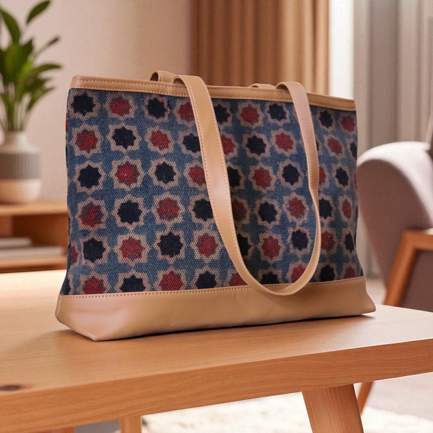 Ajrakh Daily Use Dhurrie Bag