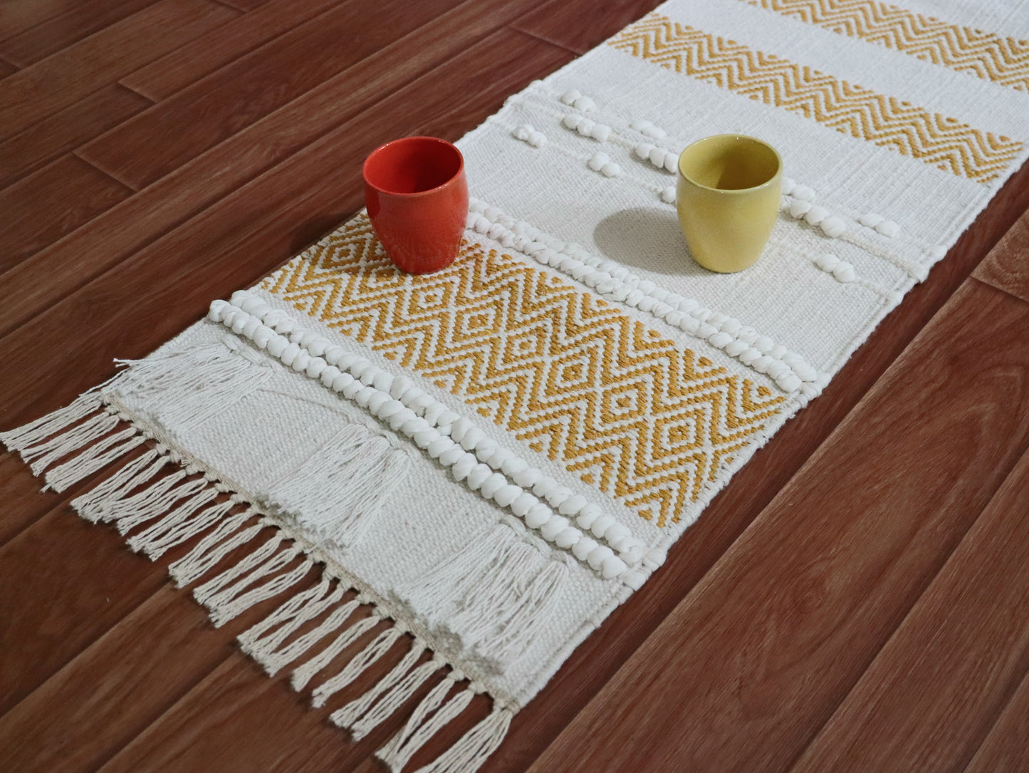Cotton Woven Boho Dhurrie Table Runner-3