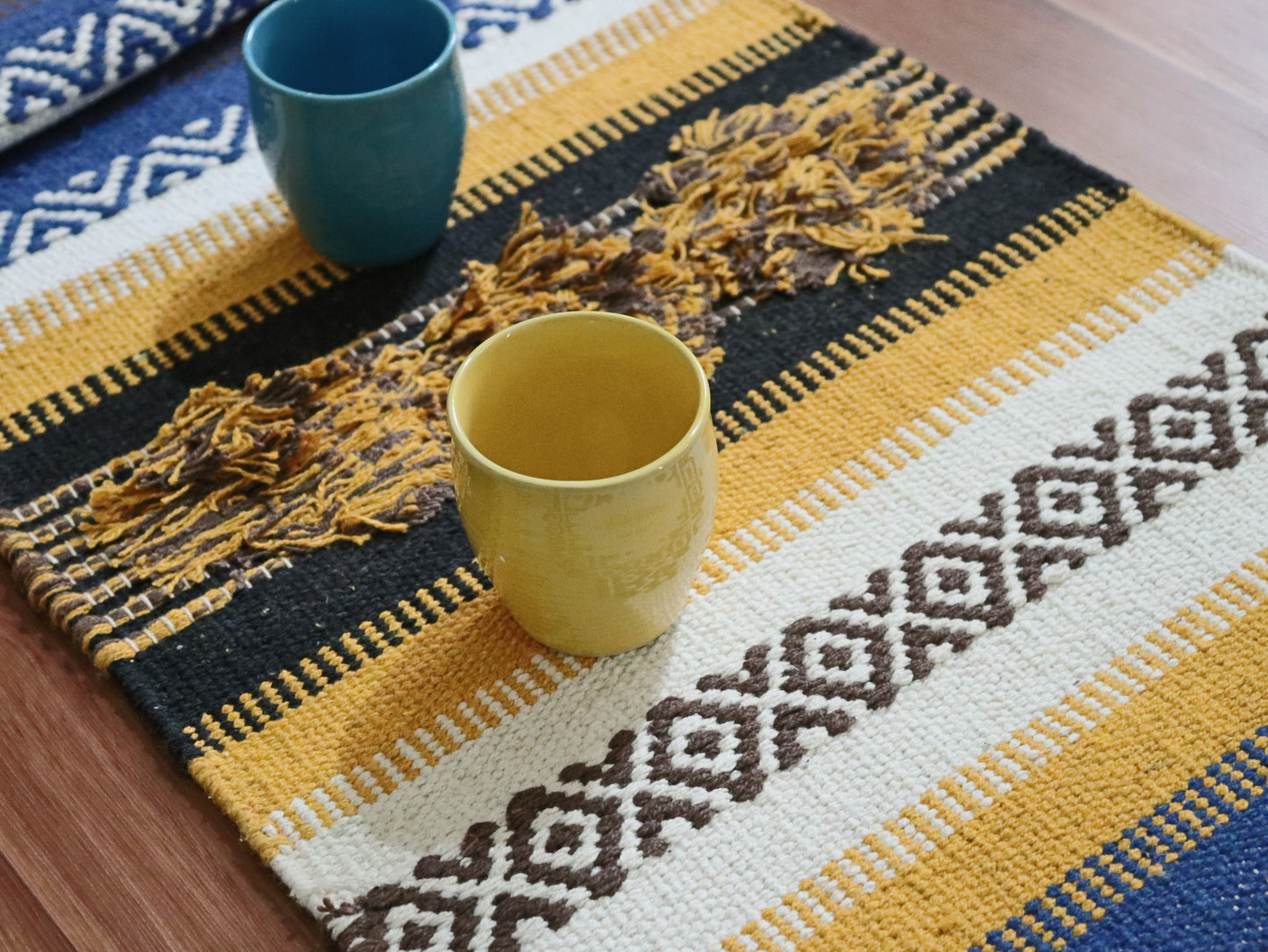 Cotton Dhurrie Woven Boho Table Runner-4