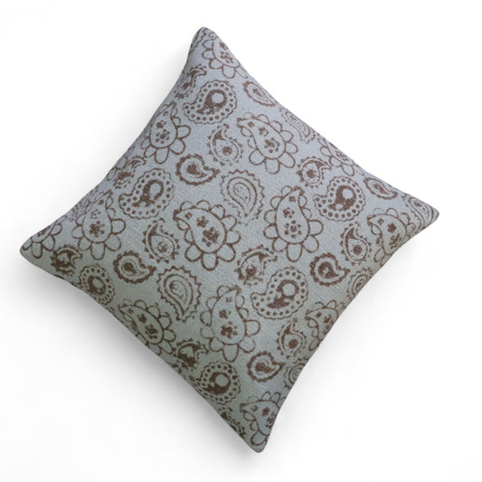 Paiseley Block Printed Dhurrie Cushion Cover