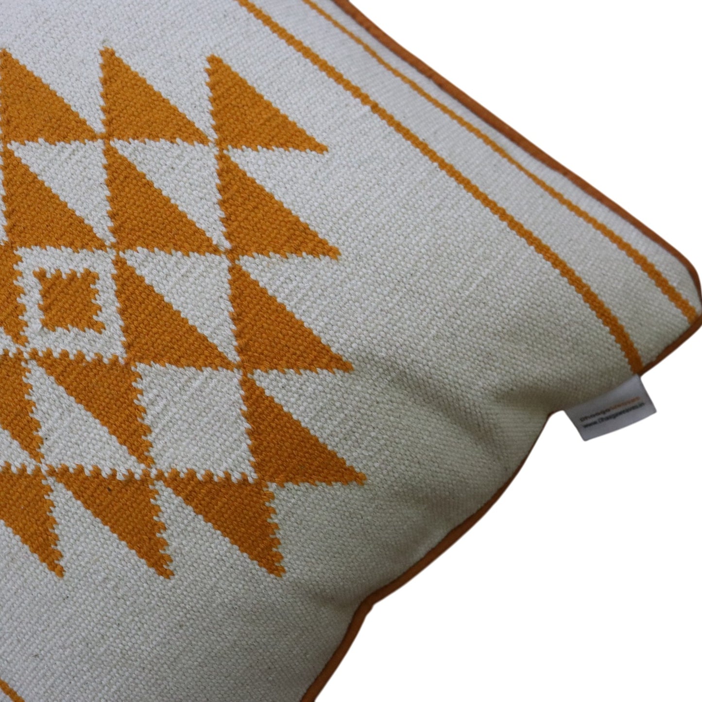Tara Yellow Dhurrie Cushion Covers