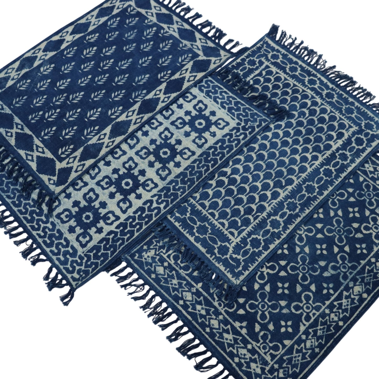 Cotton Woven Indigo Printed Door Mats-2