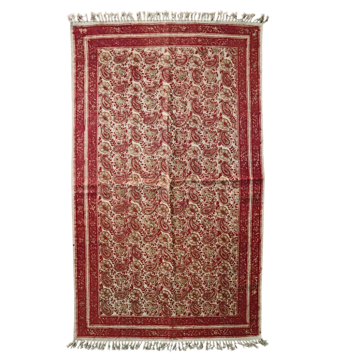 Smita Cotton Kalamkari Hand Block Printed Dhurrie