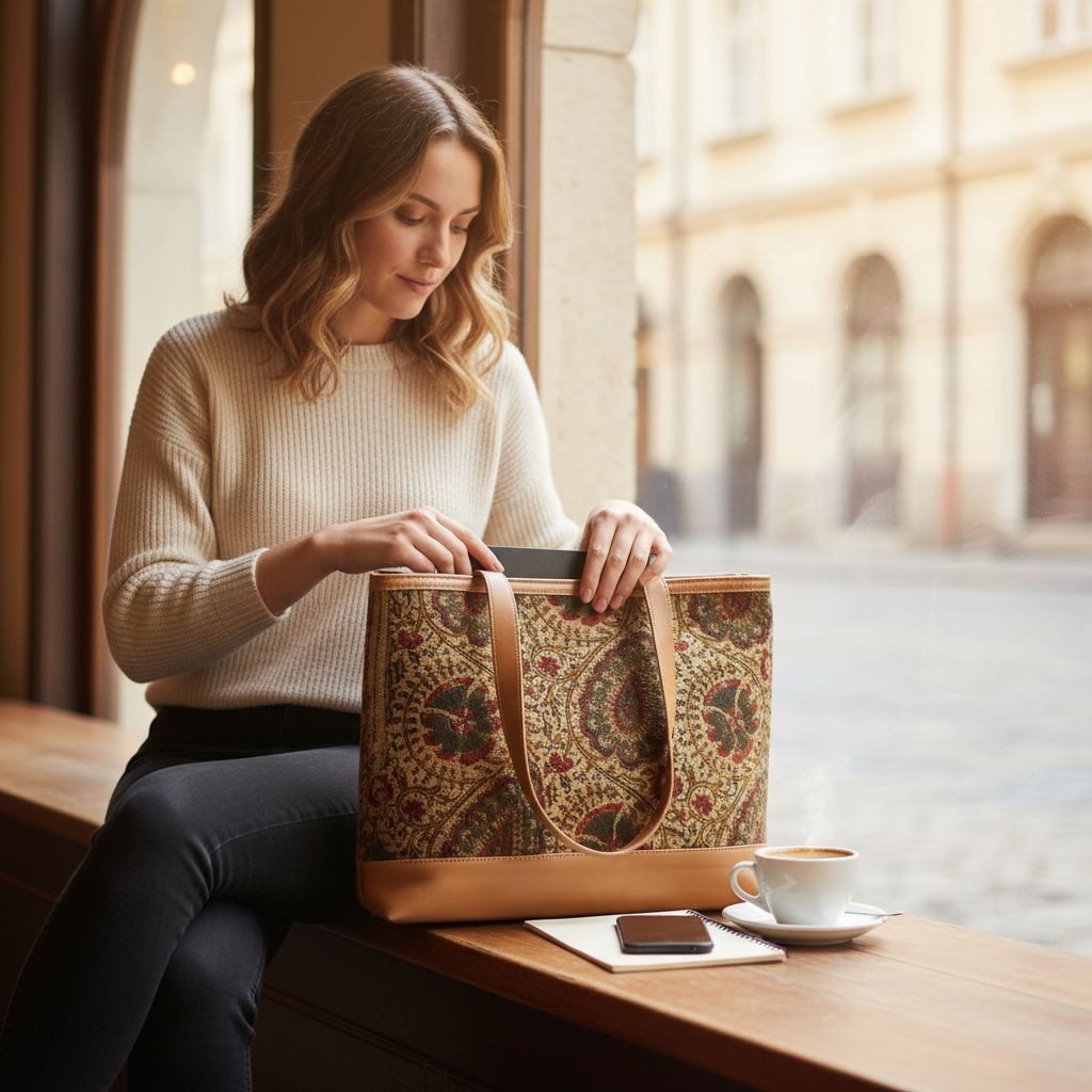 Neha Kalamkari Dhurrie Bag