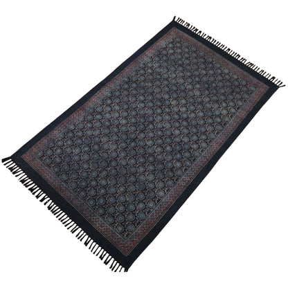 Qashi Ajrakh Block Printing Dhurrie