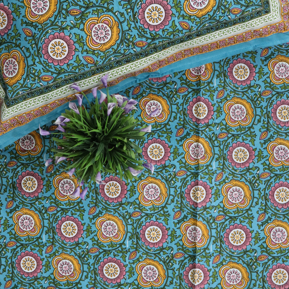 Block Printed Cotton Bed Cover-07