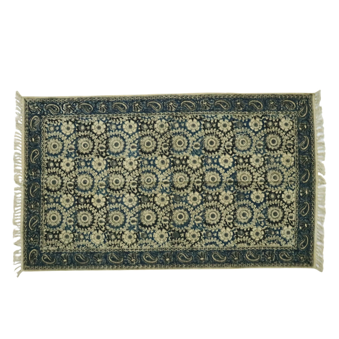 Anaya Woven Cotton Kalamkari Printed Dhurrie