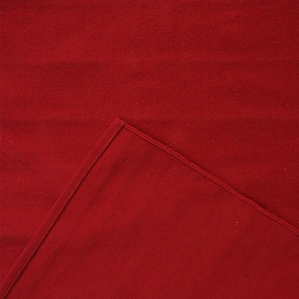 Cotton Woven Red Dana Dhurrie