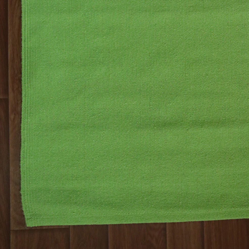 Cotton Woven Plain Apple Geen Dana Dhurrie