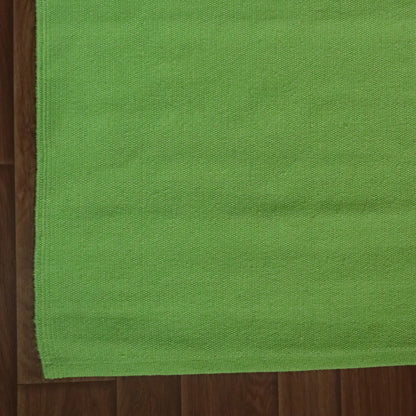 Cotton Woven Plain Apple Geen Dana Dhurrie