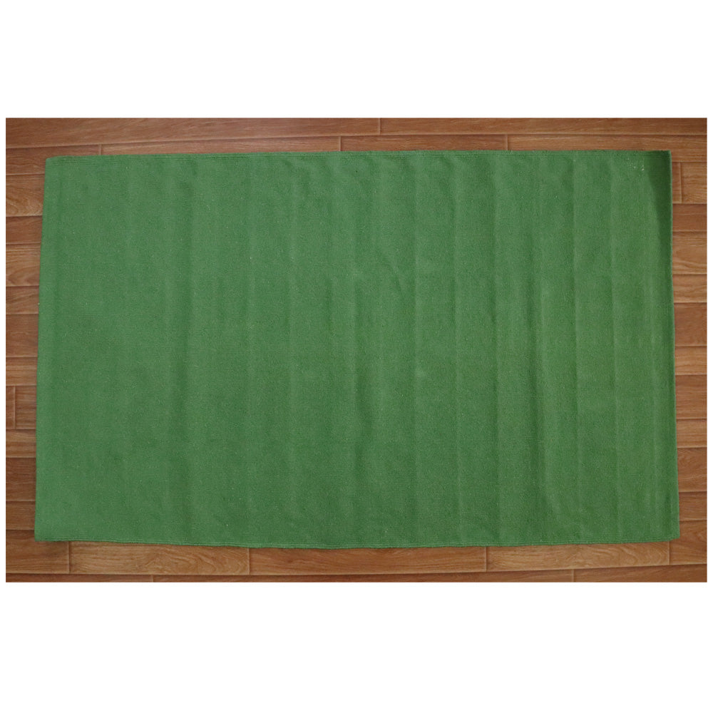 Cotton Woven Dana Forest Green Dhurrie