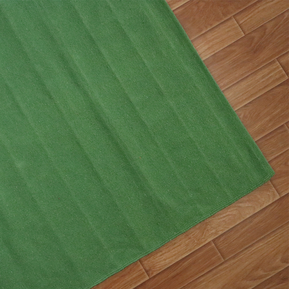 Cotton Woven Dana Forest Green Dhurrie