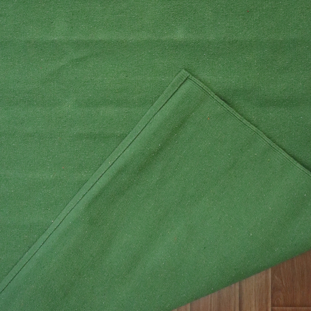 Cotton Woven Dana Forest Green Dhurrie