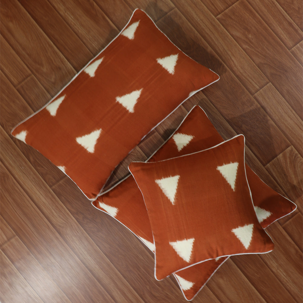 Cotton Charu Ikkat Cushion Cover