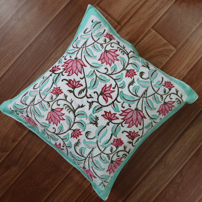 Cotton Reva Block Printed Cushion Cover