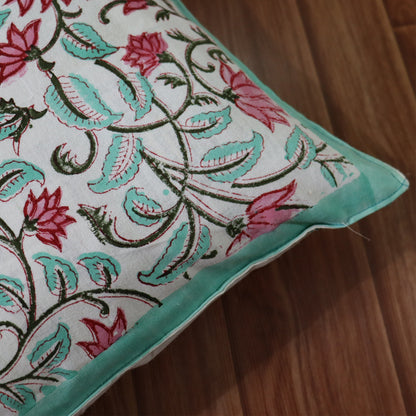 Cotton Reva Block Printed Cushion Cover