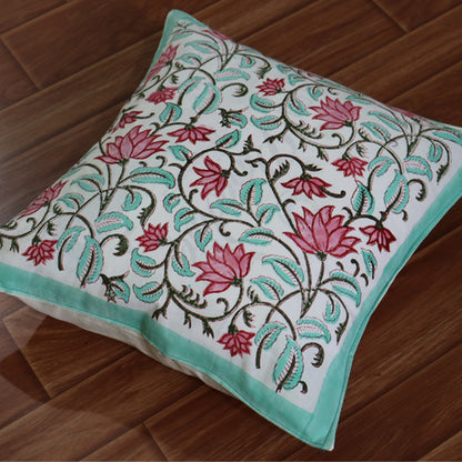 Cotton Reva Block Printed Cushion Cover