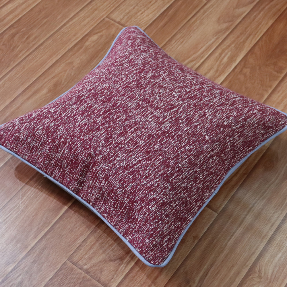Cotton Biro Maroon Dhurrie Cushion Cover