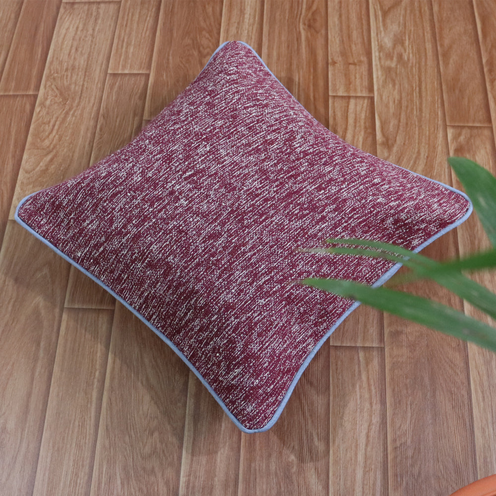 Cotton Biro Maroon Dhurrie Cushion Cover