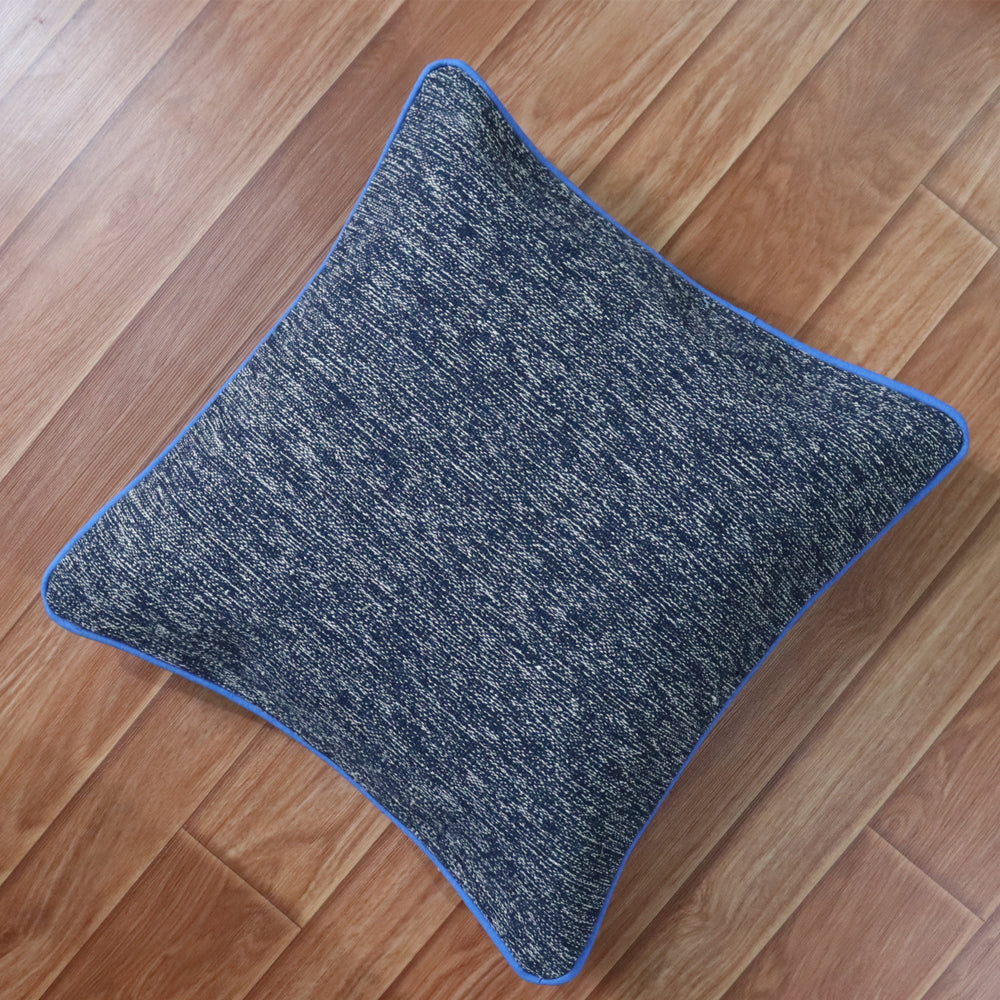 Cotton Biro Blue Dhurrie Cushion Cover