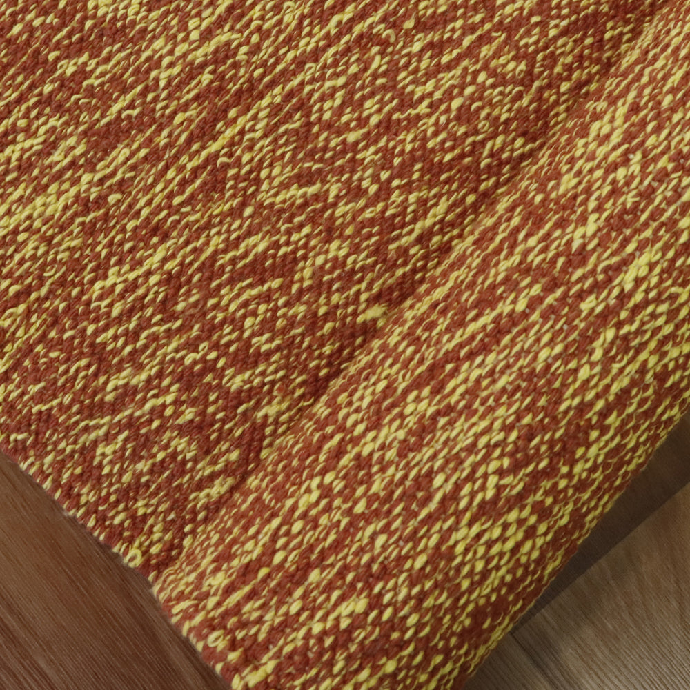 Cotton Handloom Woven Yoga Mat - Red