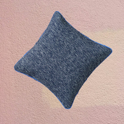 Cotton Biro Blue Dhurrie Cushion Cover
